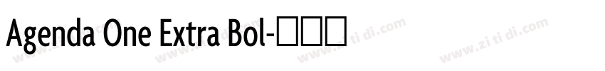 Agenda One Extra Bol字体转换